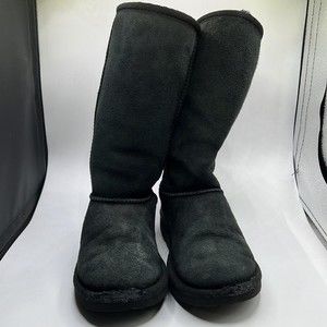 UGG Black Classic Tall Kid's Shearling Boots Size 1 Authentic